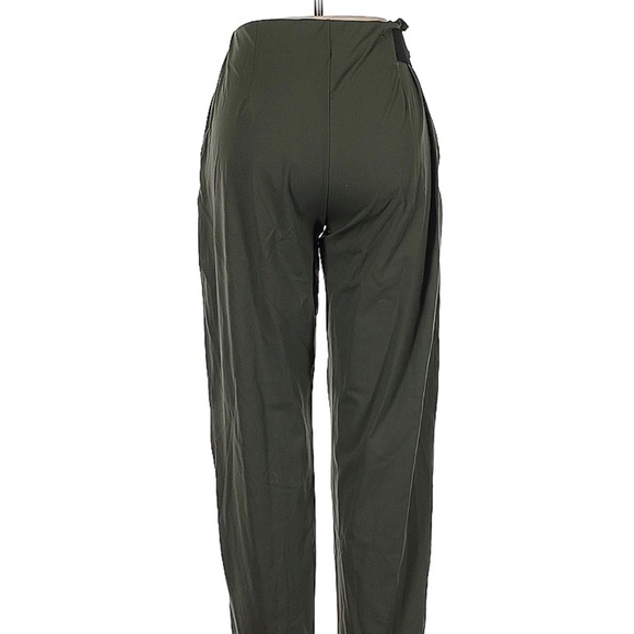 Aday Green Pleated Slash Pockets Turn It Up Pull On Dress Pants XL - Picture 3 of 3